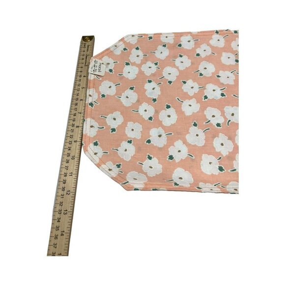 Vintage Embroidered Placemats Appliqué Peach White Floral Set Of 4 - Picture 2 of 9